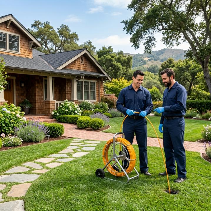 Local Orinda sewer repair experts performing non-destructive trenchless sewer repair in Orinda California