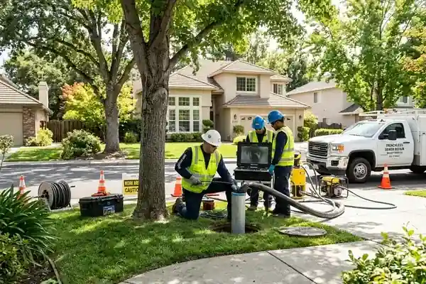 Trenchless Sewer Repair crew performing CIPP lining in Walnut Creek CA